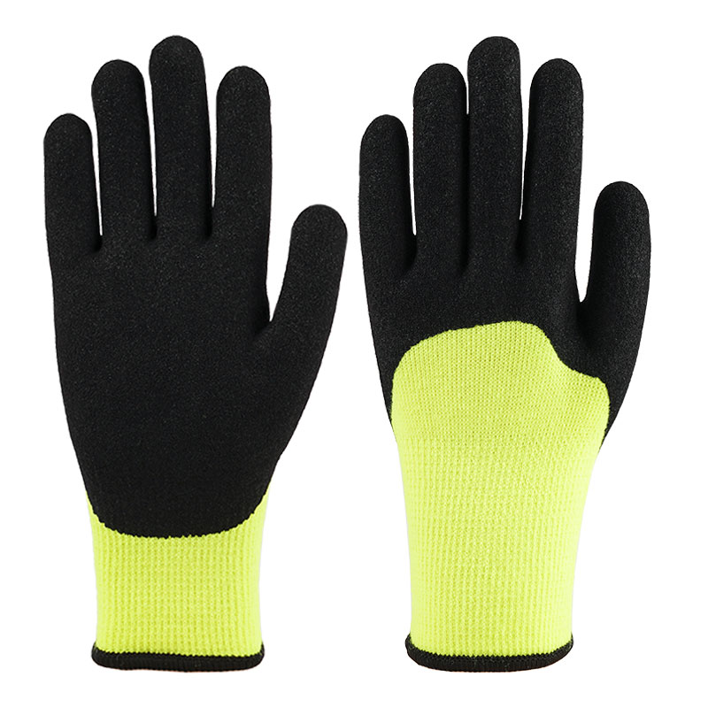 Boucle de calibre 10 Nitrile 3/4 pièces Nitrile Immersion Jaune Fluorescent Mat