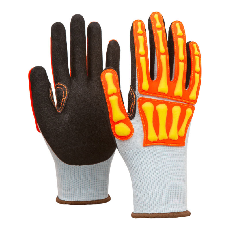 Gants de flexibilité de performance anti-vibration HPPE de calibre 18